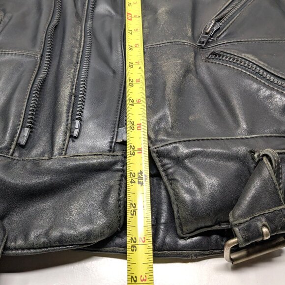 SOLDHein Gericke VTG AMF Harley Davidson Leather Cafe Racer Jacket 40 Thrashed - Picture 14 of 16